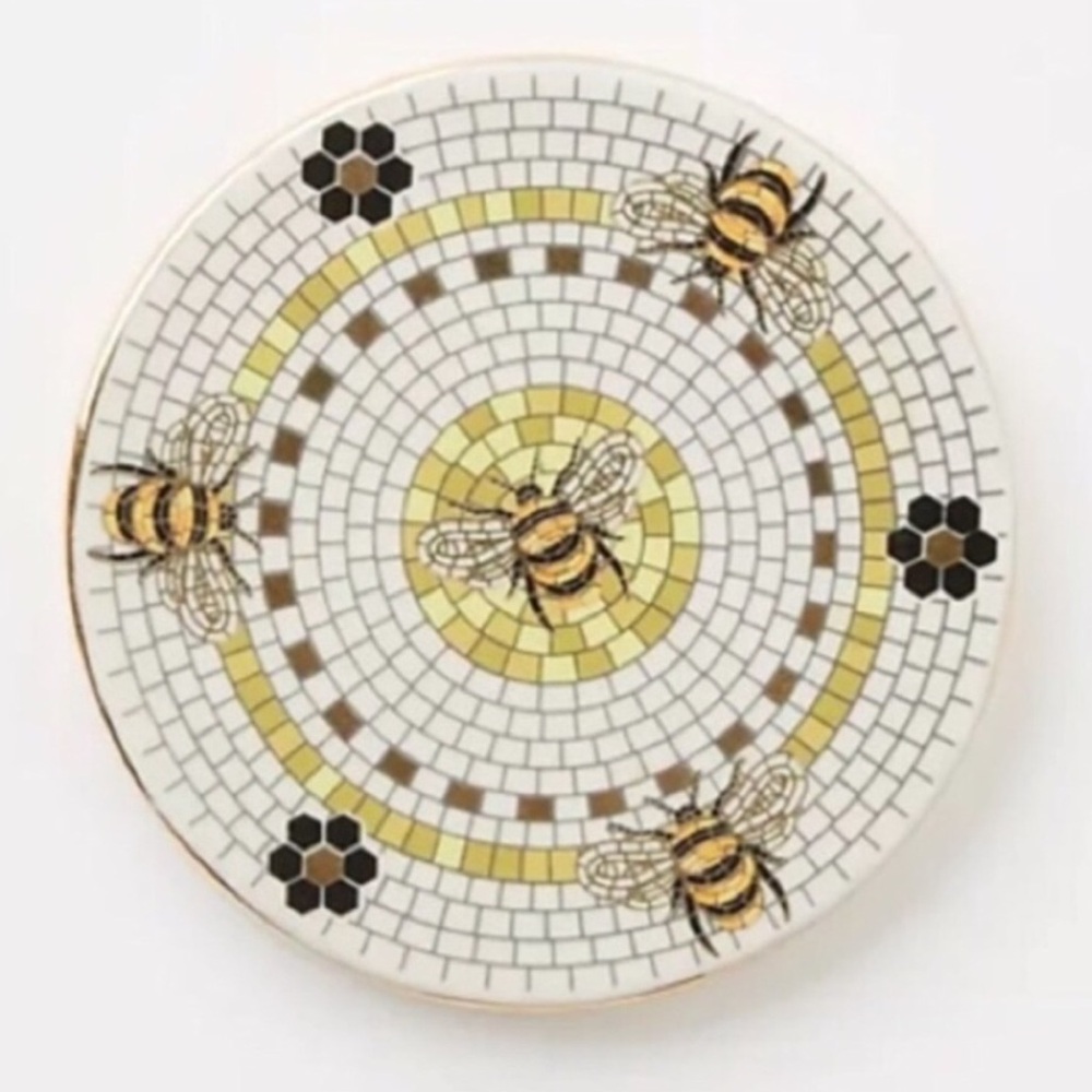 Anthropologie Coaster Bistro Garden Tile Bee New In Box New With Tag